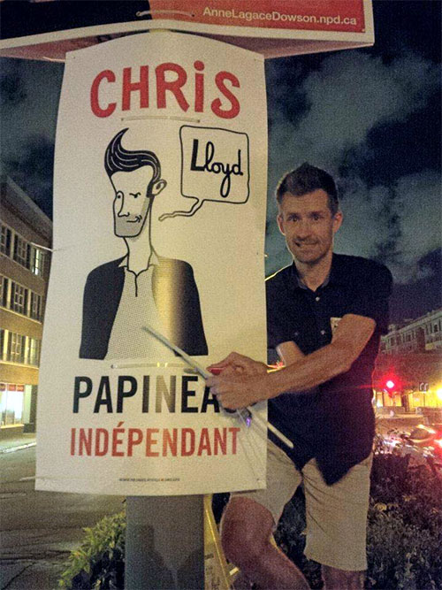 Chris Lloyd, candidat indépendant sur Papineau